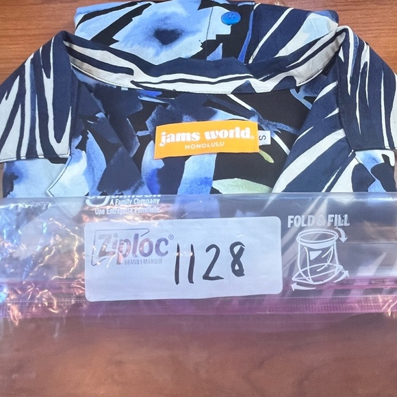 Jams World Starry Night Sz S Hawaiian Shirt Like New Vacation Cruise Rayon - Picture 16 of 16